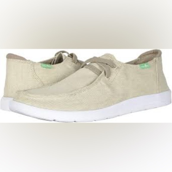 Sanuk Shaka men’s canvas loafers tan khaki size 12 - Picture 1 of 7